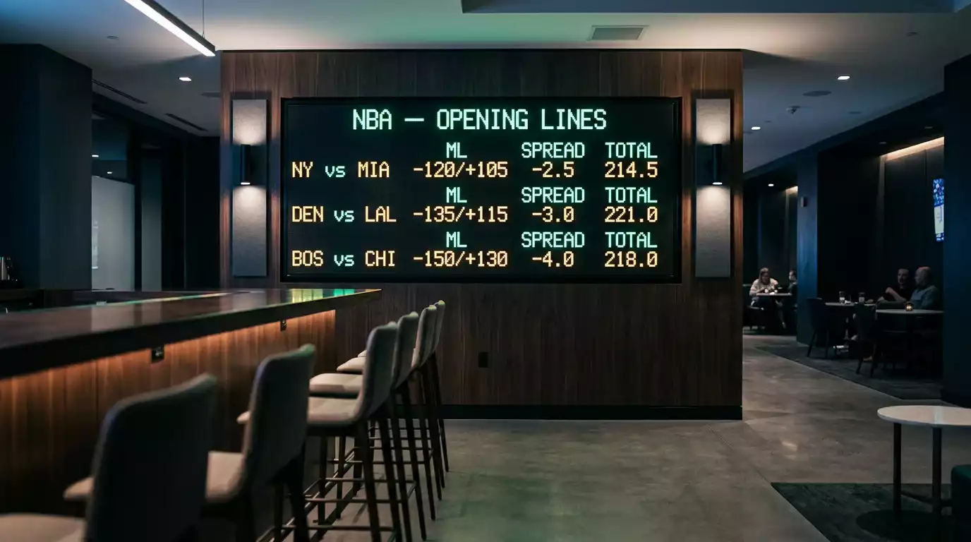 nba opening lines movement board